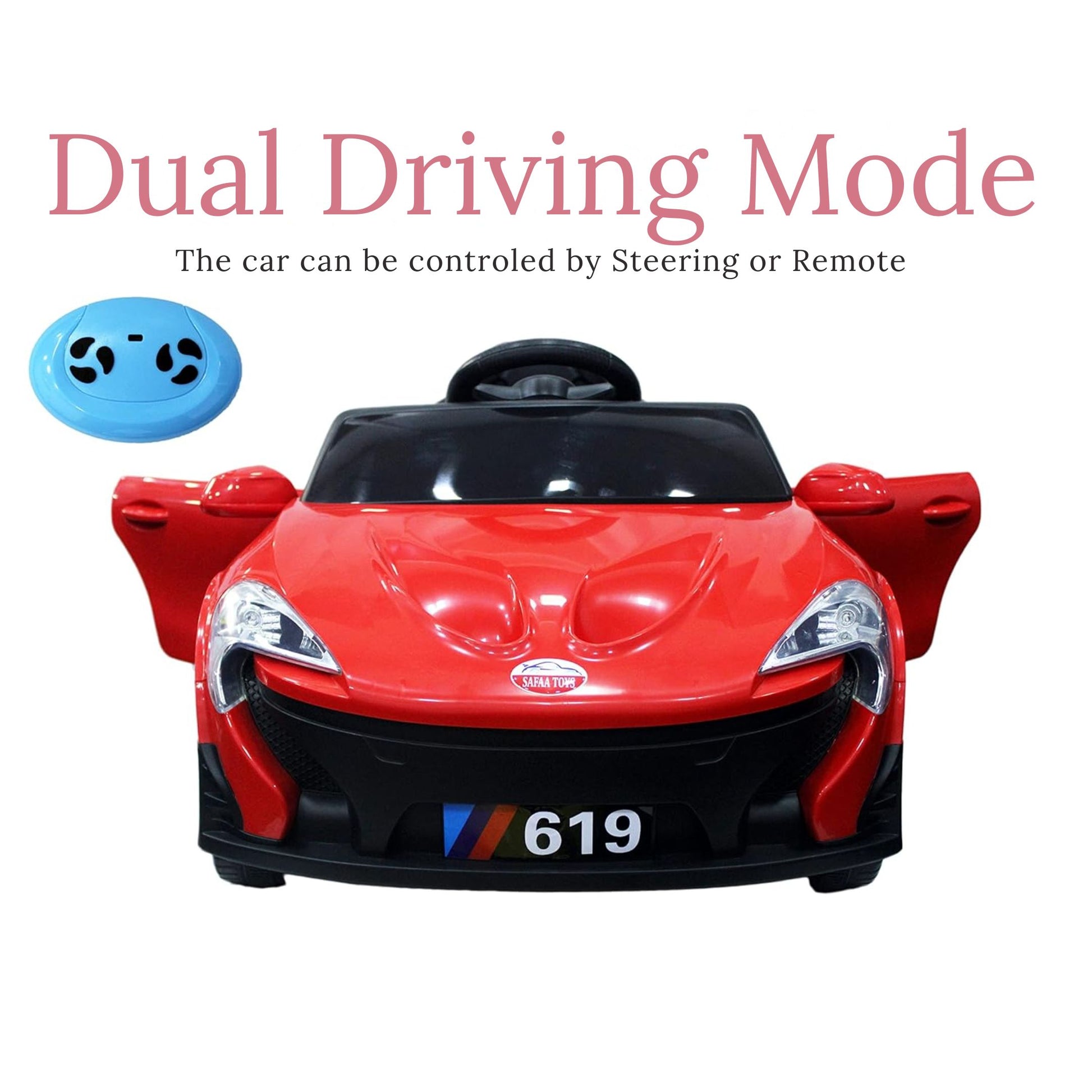 Model 619 - Red Sports Electric Ride-On Car for Kids