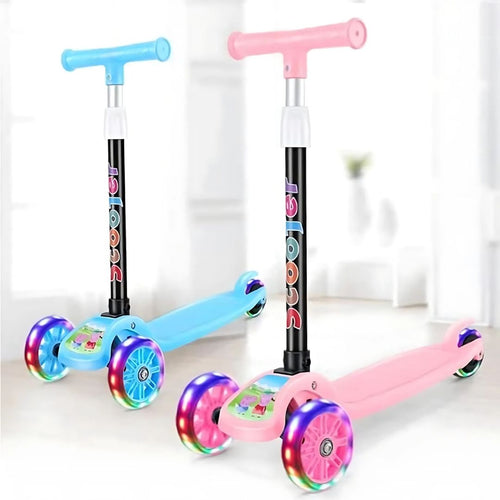 3-Wheel Foldable Kids Scooter – Adjustable & Portable Ride with Light-Up Wheels