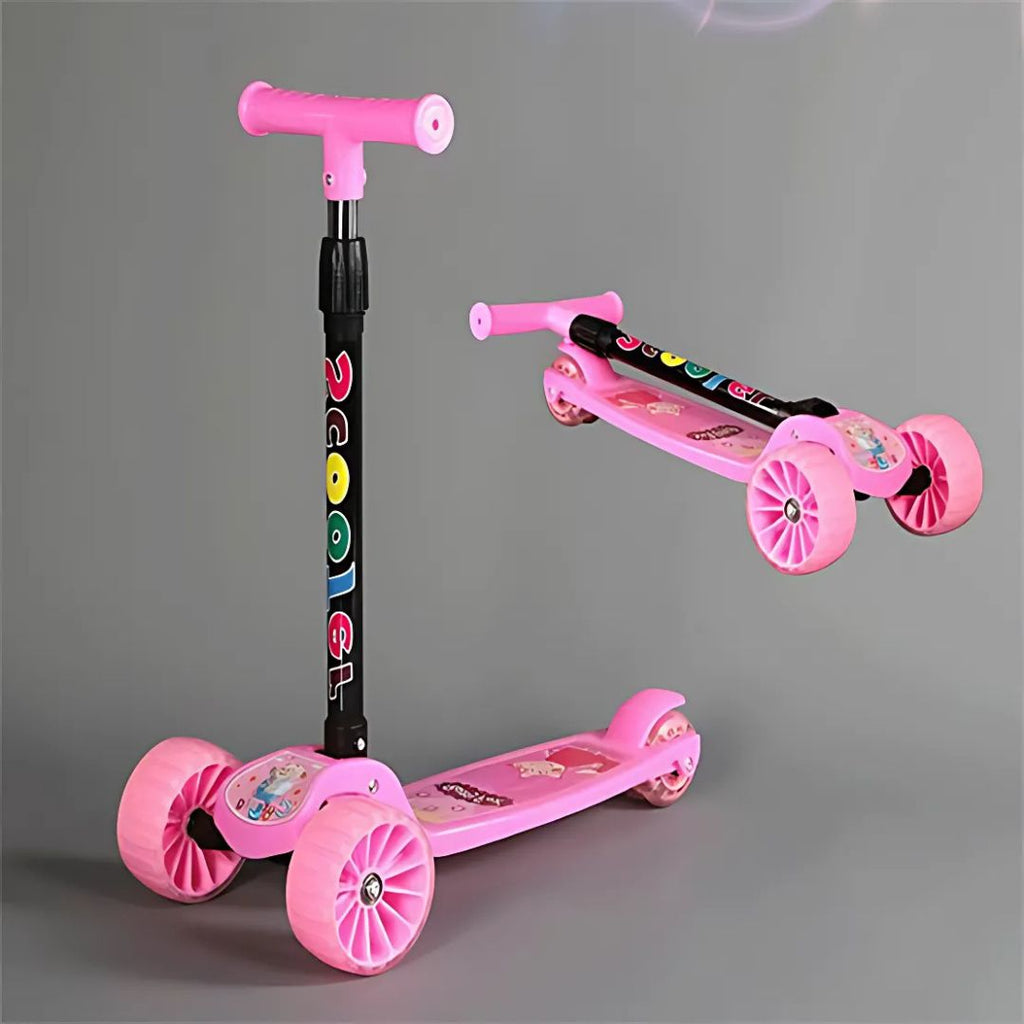 3-Wheel Foldable Kids Scooter – Adjustable & Portable Ride with Light-Up Wheels