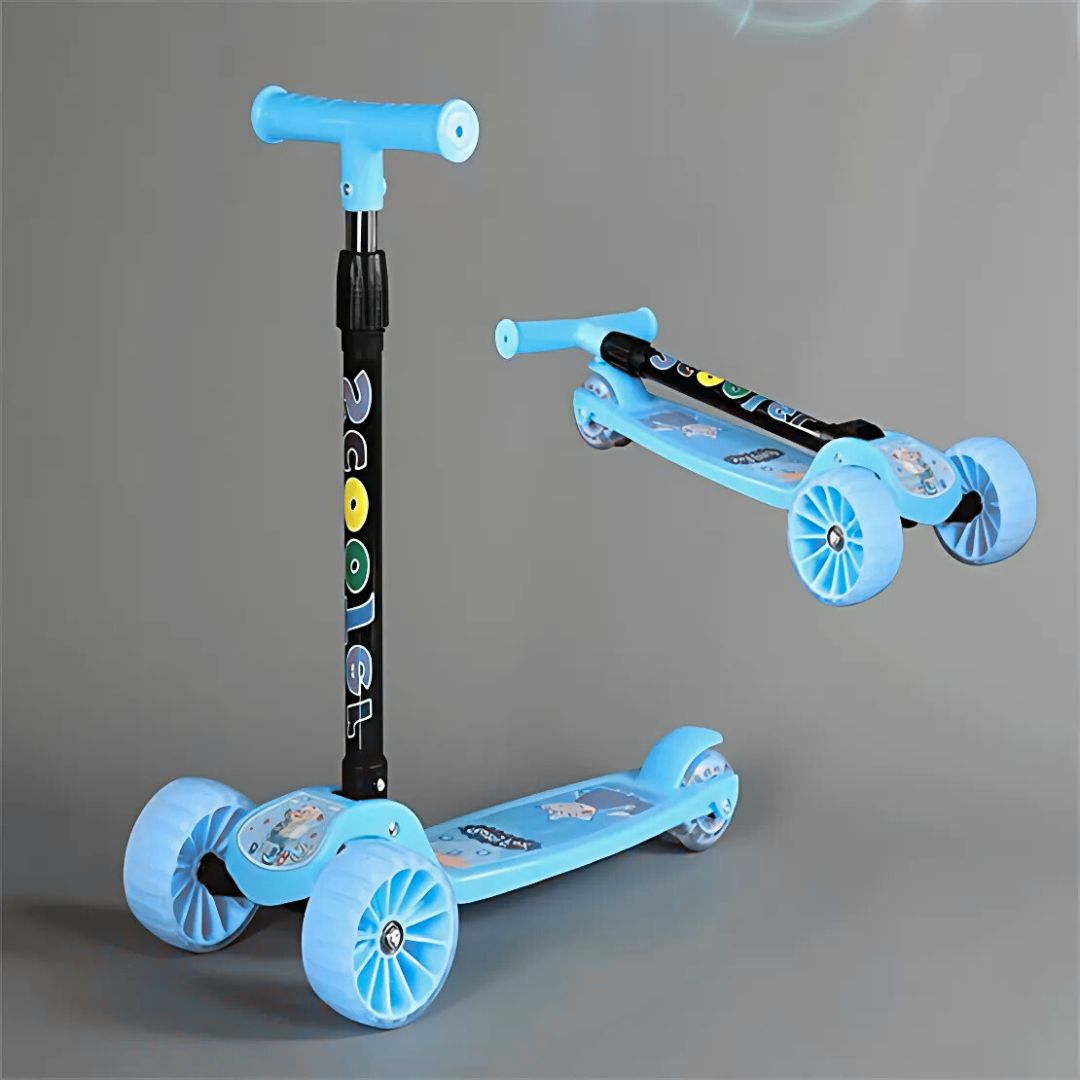 3-Wheel Foldable Kids Scooter – Adjustable & Portable Ride with Light-Up Wheels