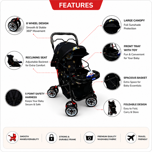 Baby Stroller | Foldable Travel Stroller for Babies