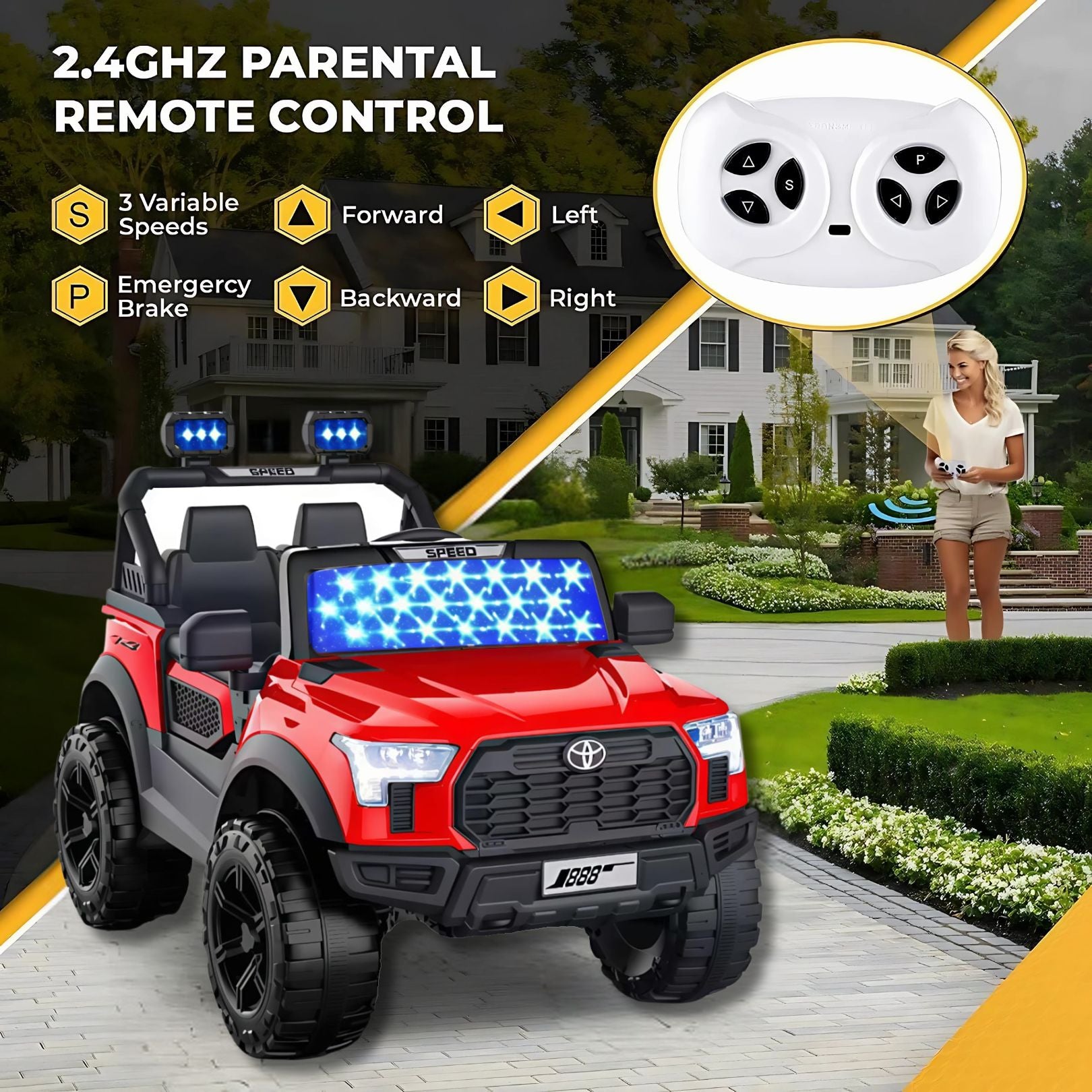 M107 Compact Swing Ride-On Car